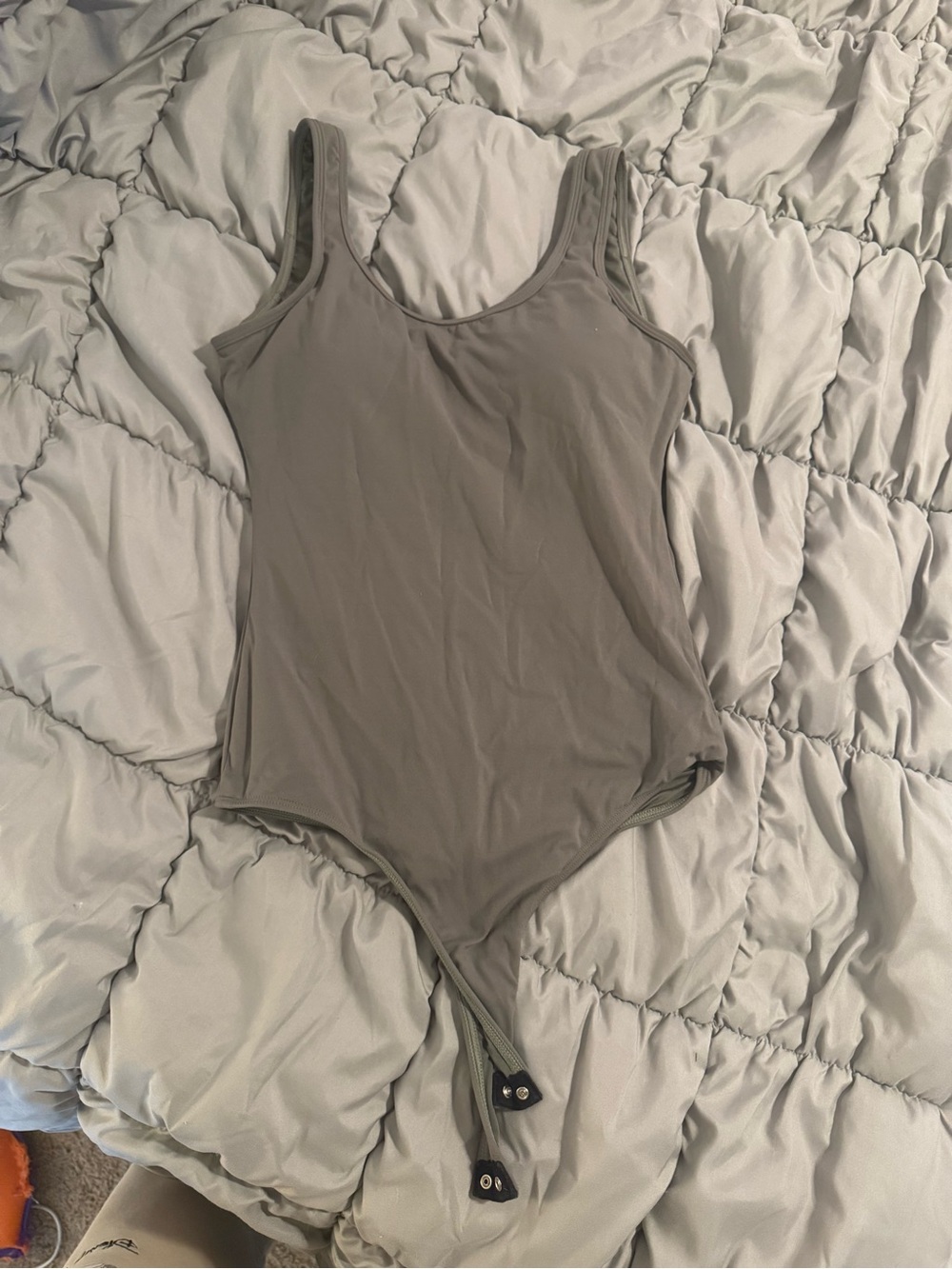 Klassy Network Olive Green Tank-Style One-Piece Bodysuit